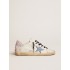 Super-Star sneakers with blue leather star and glitter heel tab