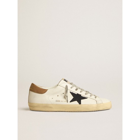 Super-Star with blue canvas star and tobacco leather heel tab