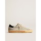 Super-Star in gray nubuck with perforated star and blue heel tab