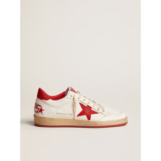 Men's Ball Star in white leather