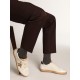Men's Ball Star in white nappa with dove gray suede star