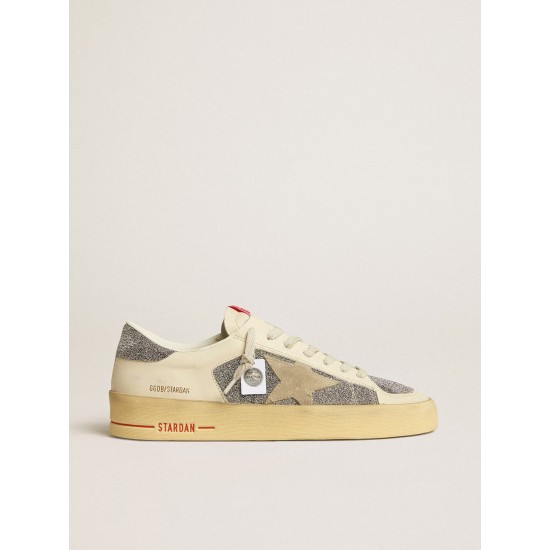 Men's Stardan in suede with sand star and Swarovski crystal inserts