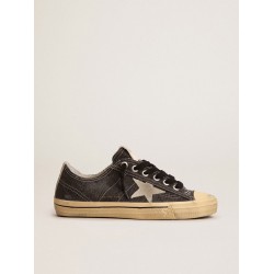 Men's V-Star LTD in black canvas with ice-gray star and heel tab