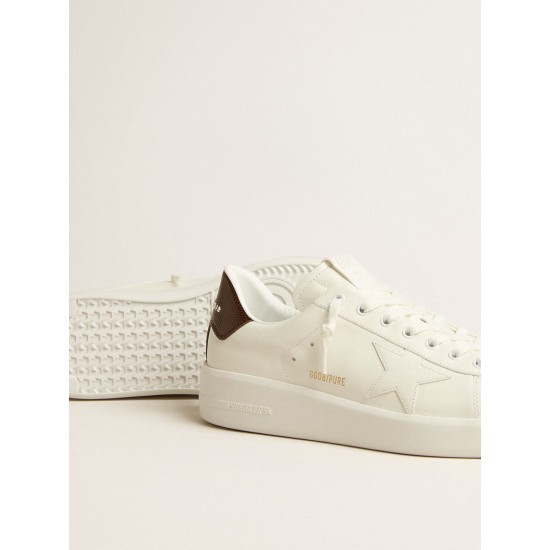 Purestar with white star and burgundy lizard-print heel tab
