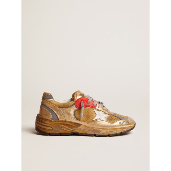 Men's Dad-Star gold with distressed finish