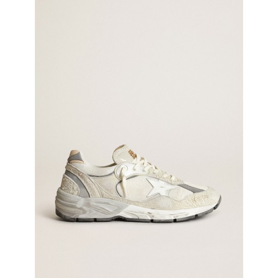 Men's Dad-Star in white and gray suede and white leather star