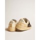 Men's Stardan LAB in ecru nappa and mesh with purple leather star