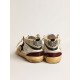 Mid Star in nappa with black suede star and wine-red inserts