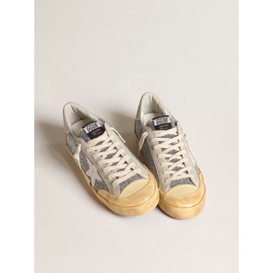 Men’s Super-Star LAB with white star and Swarovski glitter upper