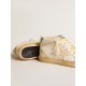 Mid Star in nappa with textured rubber star and cream cotton flash
