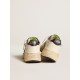 Men's Running Sole LTD in gray leather and white nappa with black leather star