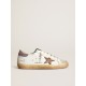 Super-Star with a tan star and pink glitter heel tab