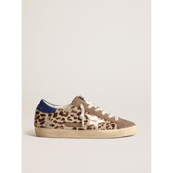Super-Star LTD in pony skin with gold star and suede heel tab