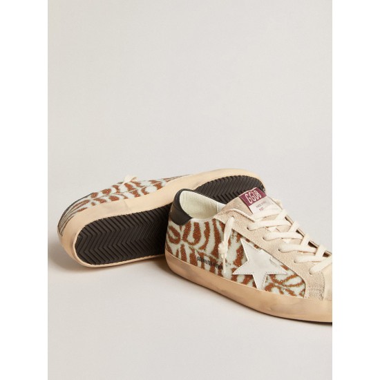 Super-Star LTD in zebra-effect Swarovski with a white leather star