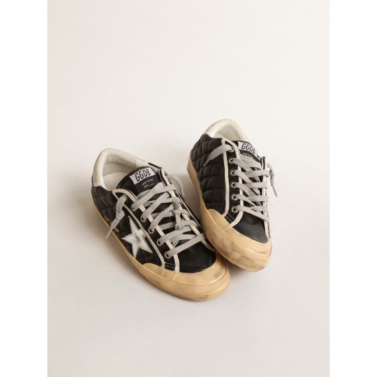 Super-Star Penstar LTD in black matelassé nappa with silver star
