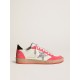 Women's Ball Star in white nappa with glitter star