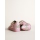 Women’s Ball Star LAB in pink laminated leather with studs