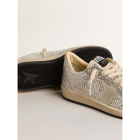 Ball Star LTD with Swarovski crystals and gray suede star