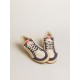 Ball Star LTD in nappa leather and suede with cream star and silver heel tab