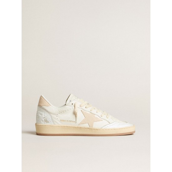Women’s Ball Star LTD CNY in white leather with ivory star