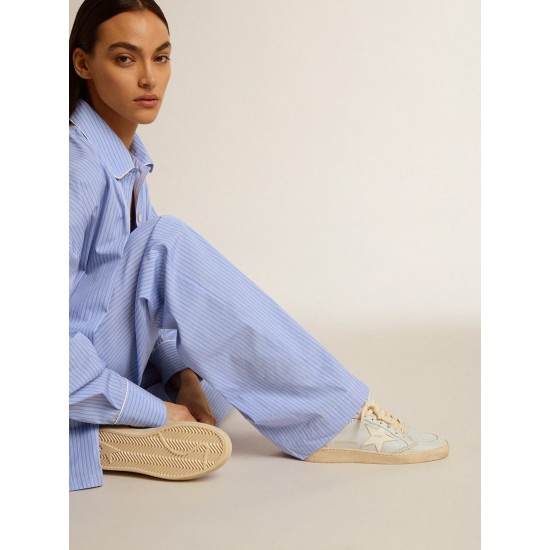Ball Star LTD in baby blue nappa with white star