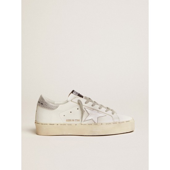 Women's Hi Star with star and metallic silver heel