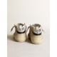 Women's Mid Star LTD in cream-colored mesh with silver star