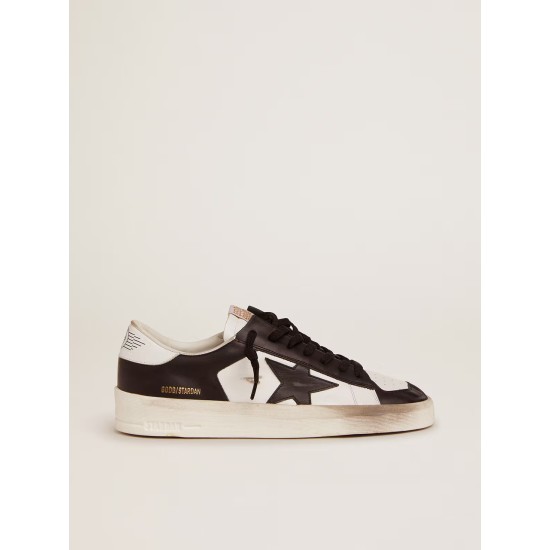 Women's Stardan in white and black leather