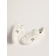 Women’s Purestar in white leather with silver Swarovski crystal star