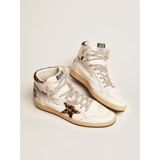Women's Sky-Star with signature and leopard print pony skin inserts