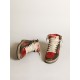 Women's Sky-Star in black glossy leather with red star