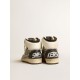 Women’s Sky-Star LAB in zebra nappa with textured silver leather star