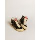 Slide Penstar LTD in leopard-print pony skin with silver star and black flash
