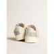 Stardan in gray nappa leather and white mesh with gray leather star
