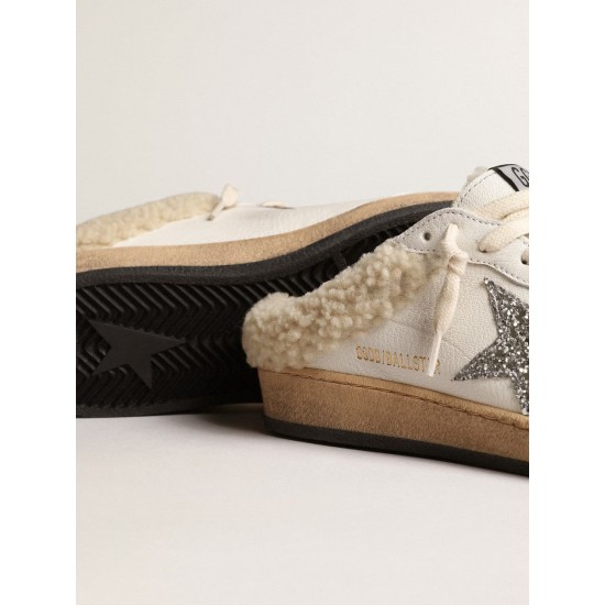 Ball Star Sabots with glitter star and shearling lining