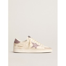 Women's Stardan in nappa and suede with pink glitter star and heel tab