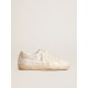 Women's Super-Star LTD in white sequins with leather star and embroidery