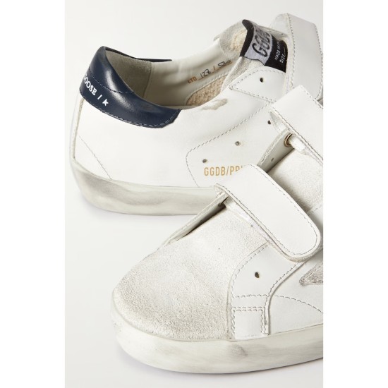 Old School distressed leather sneakers